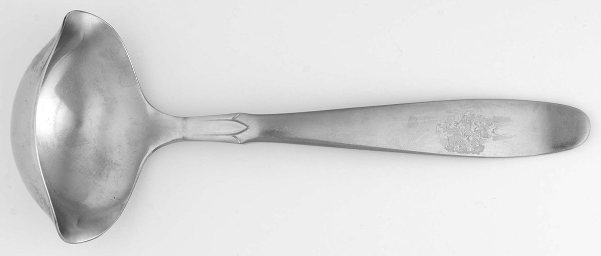 Lady Juliana (Stainless) Solid Gravy Ladle by Ekco Silver-1