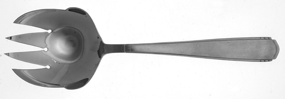 Lady Wilhelmina (Stainless) Solid Salad Serving Fork by Ekco Silver-1
