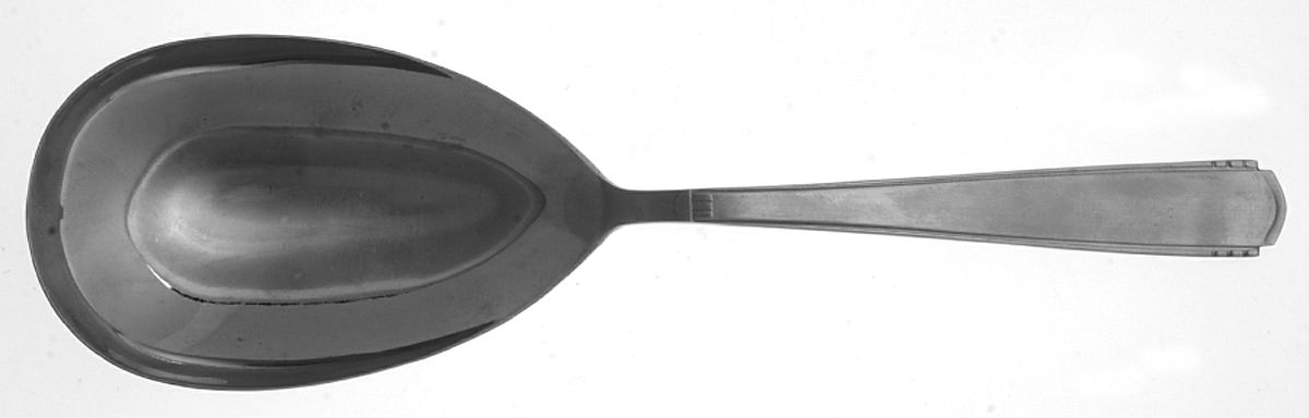 Lady Wilhelmina (Stainless) Solid Serving Spoon by Ekco Silver-1