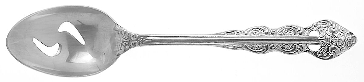Lillianne (Silverplate) Pierced Tablespoon (Serving Spoon) by Ekco Silver-1