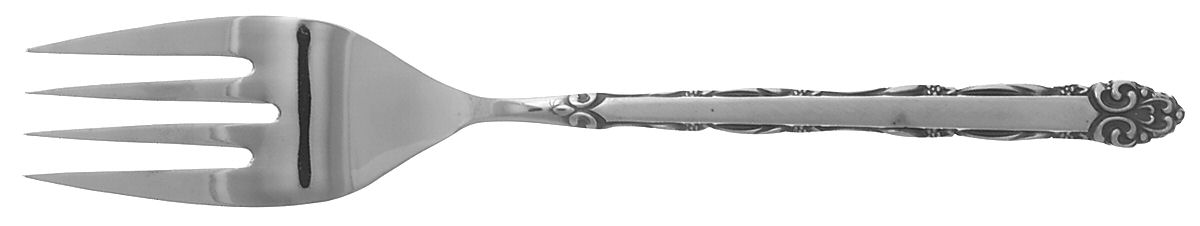 Mary Ellen (Stainless) Medium Solid Cold Meat Serving Fork by Ekco Silver-1