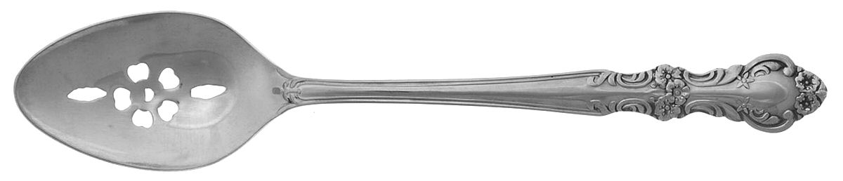 Mary Graham (Stainless) Pierced Tablespoon (Serving Spoon) by Ekco Silver-1