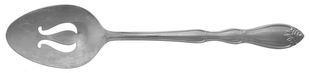 Mayflower (Stainless) Pierced Tablespoon (Serving Spoon) by Ekco Silver-1