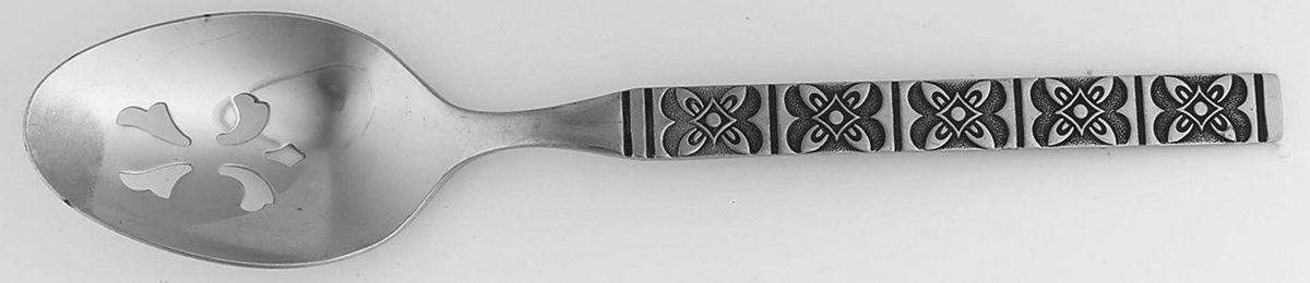 Montalo (Stainless) Pierced Tablespoon (Serving Spoon) by Ekco Silver-1