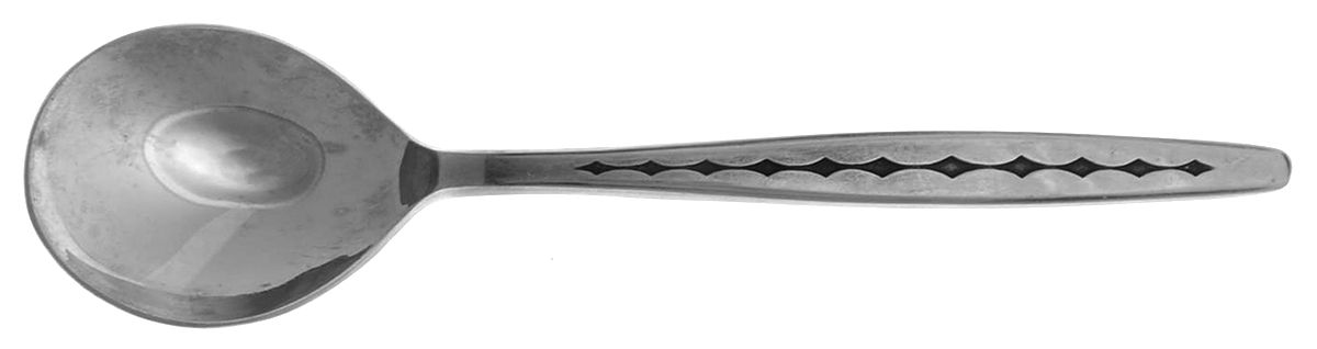 Mosaic (Stainless) Round Bowl Soup Spoon (Gumbo) by Ekco Silver-1
