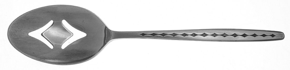 Mosaic (Stainless) Pierced Tablespoon (Serving Spoon) by Ekco Silver-1