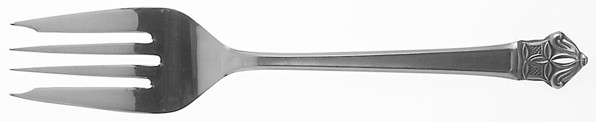 Padua (Stainless) Medium Solid Cold Meat Serving Fork by Ekco Silver-1