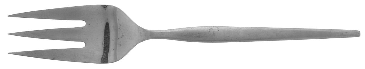 Prince (Stainless) Medium Solid Cold Meat Serving Fork by Ekco Silver-1