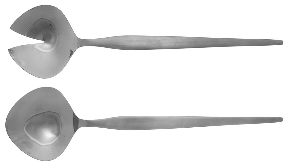 Prince (Stainless) (2 Pc) Solid Salad Set by Ekco Silver-1