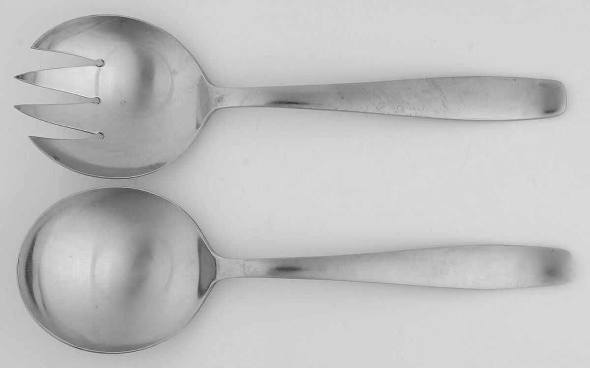 Princess Irene (Stainless) (2 Pc) Solid Salad Set by Ekco Silver-1