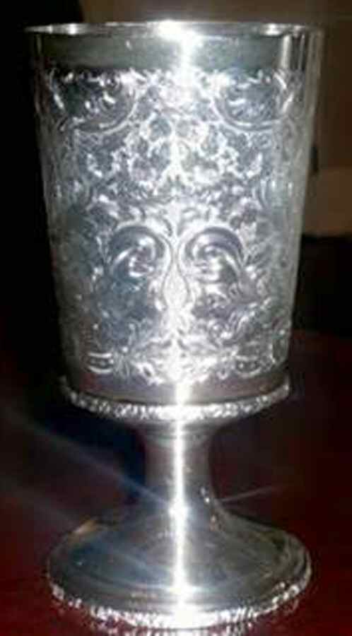 Silverplate Hollowware Water Goblet by Ellis-Barker-1