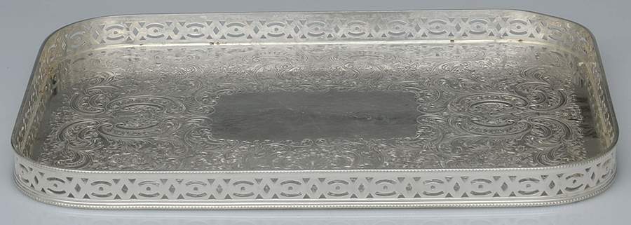 Silverplate Hollowware 11" Dresser Tray by Ellis-Barker-1