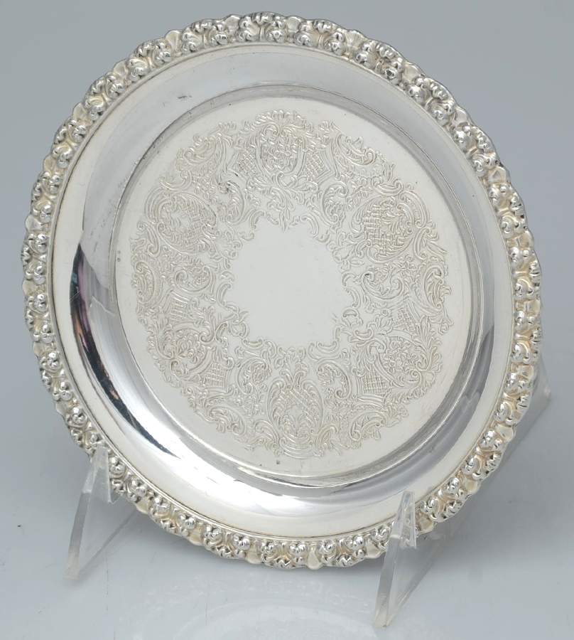 Silverplate Hollowware Bread Plate by Ellis-Barker-1