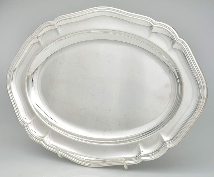 Silverplate Hollowware 16" Oval Serving Platter by Ellis-Barker-1