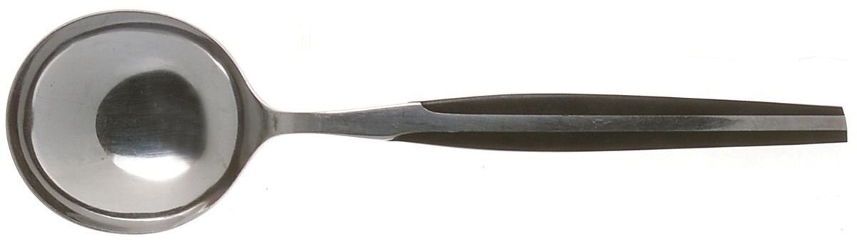 ELD2-BLACK (STAINLESS) Round Bowl Soup Spoon (Gumbo) by Eldan-1