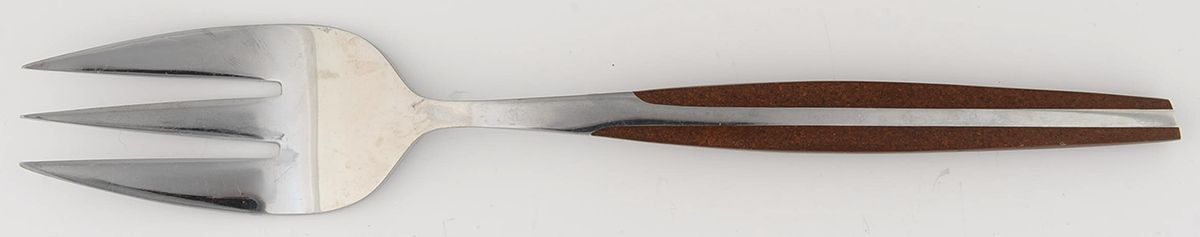 ELD2-BROWN (STAINLESS) Large Solid Cold Meat Serving Fork by Eldan-1