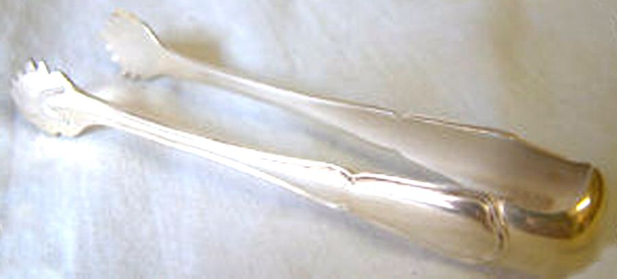Contours (Silverplate) Sugar Tongs by Ercuis-1