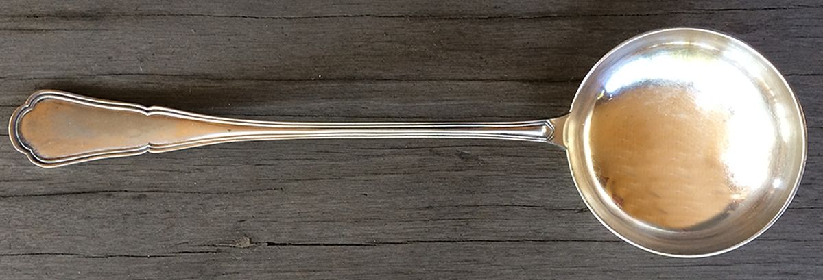 Contours (Silverplate) Solid Soup Ladle by Ercuis-1
