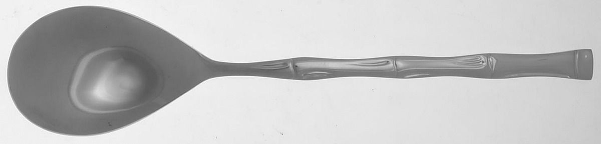 Bamboo (Stainless) Solid Salad Serving Spoon by Estia-1