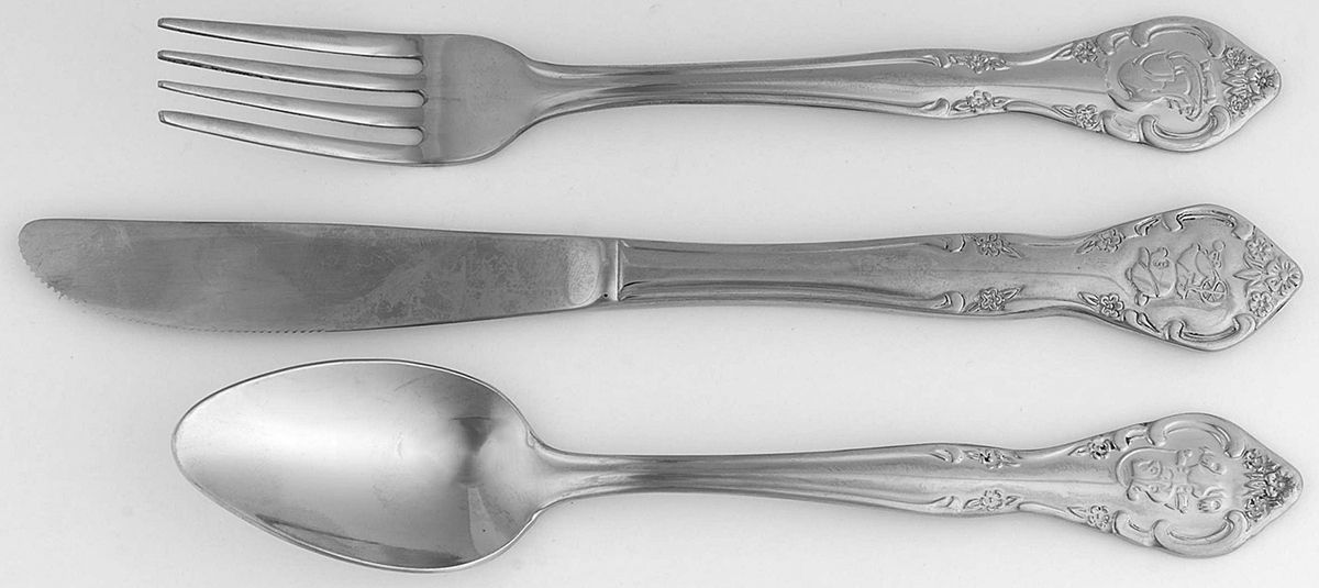 Cascade (Stainless) (3 Pc) Youth Set (Solid Knife, Fork & Spoon) by Estia-1