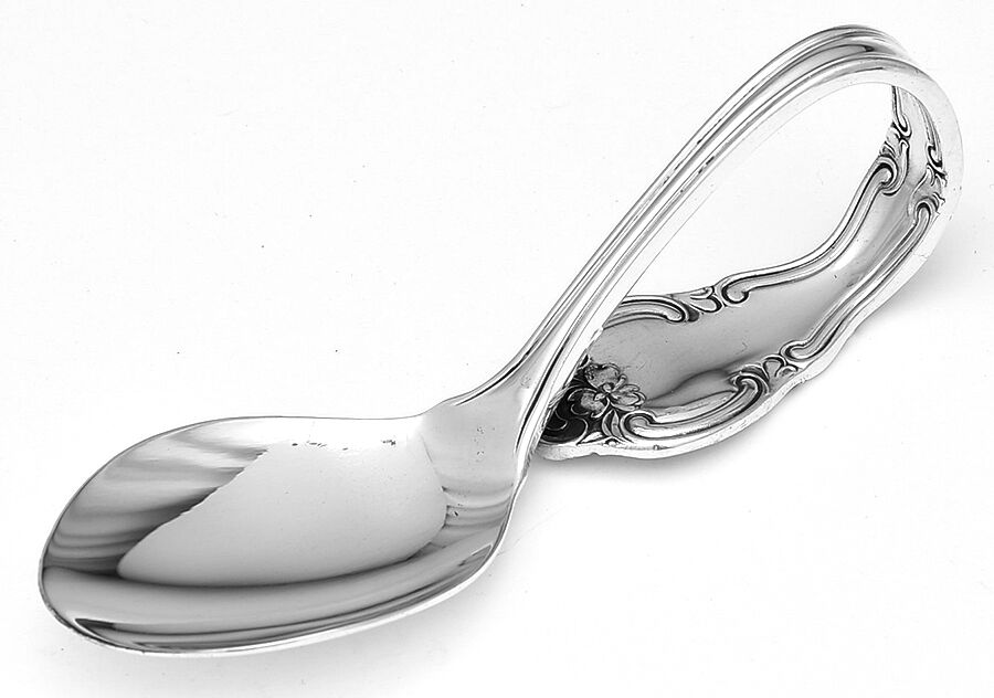 American Classic (Sterling, 1944) Baby Spoon with Curved Handle HC by Easterling-1