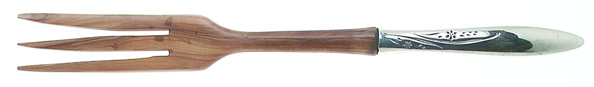 Helene (Sterling, 1955) Salad Serving Fork with Wooden Prongs by Easterling-1