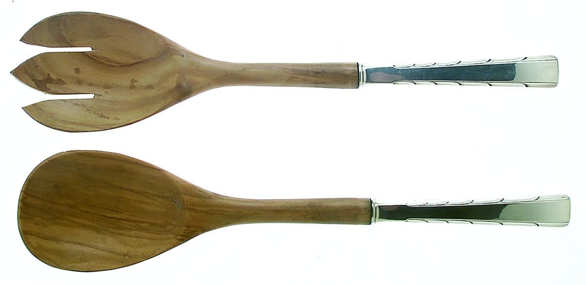 Horizon (Sterling, 1944) Wooden Bowl 2-Piece Salad Set by Easterling-1