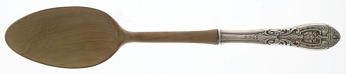 Southern Grandeur Salad Serving Spoon with Wooden Bowl by Easterling-1
