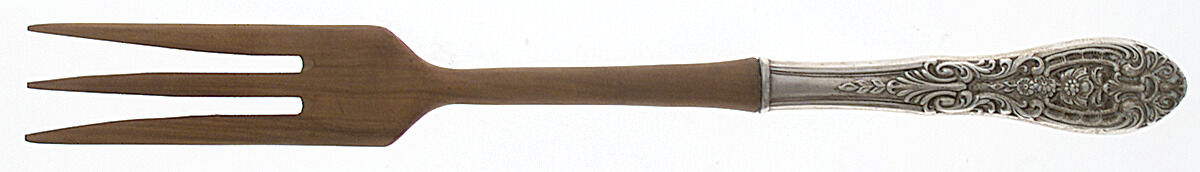 Southern Grandeur Salad Serving Fork with Wooden Prongs by Easterling-1