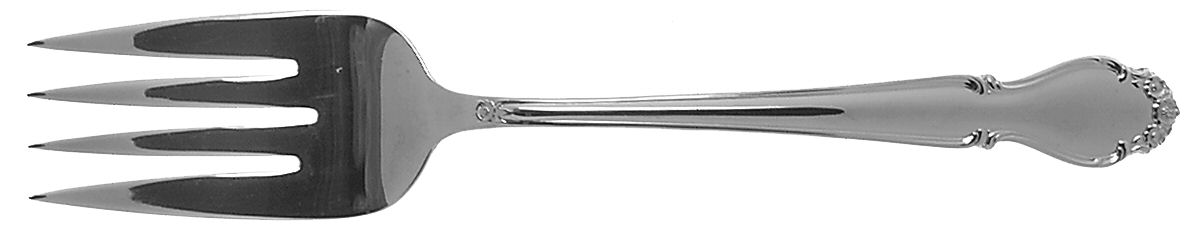 Wedding Day (Stainless) Medium Solid Cold Meat Serving Fork by Estate-1