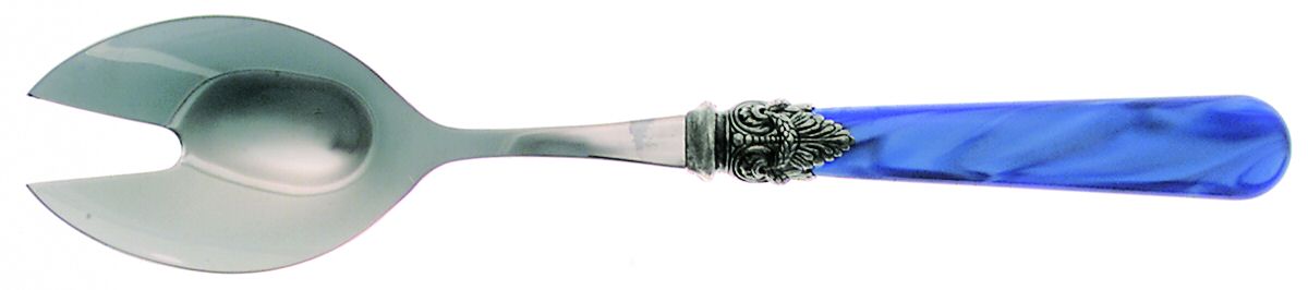 Napoleon-Pearl Blue (Stainless) Salad Serving Fork with Stainless Prongs by EME Flatware-1