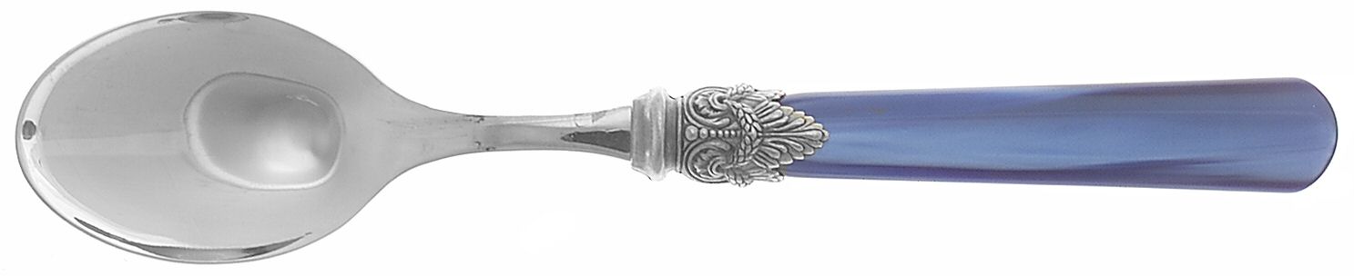 Napoleon-Pearl Blue (Stainless) Oval Place Soup Spoon by EME Flatware-1