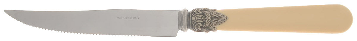 Napoleon-Ivory (Stainless) Individual Steak Knife Hollow Handle Serrate Blade by EME Flatware-1
