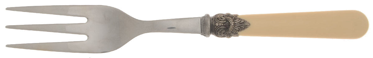 Napoleon-Ivory (Stainless) Large Solid Cold Meat Serving Fork by EME Flatware-1