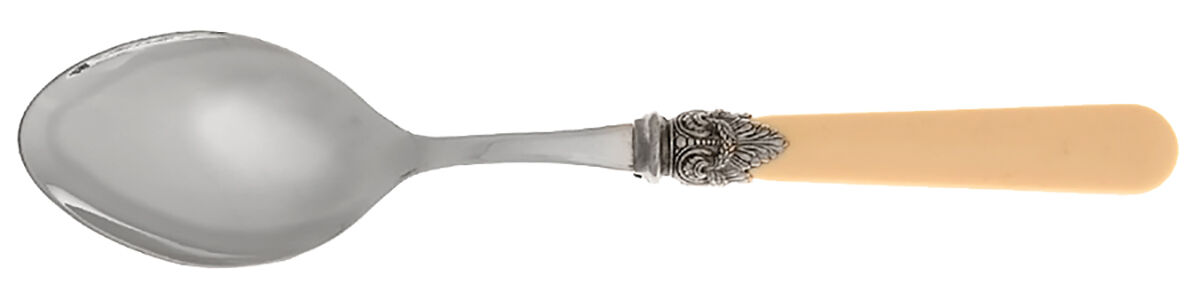 Napoleon-Ivory (Stainless) Salad Servng Spoon with Stainless Bowl by EME Flatware-1