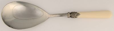 Napoleon-Ivory (Stainless) Solid Smooth Casserole Spoon by EME Flatware-1