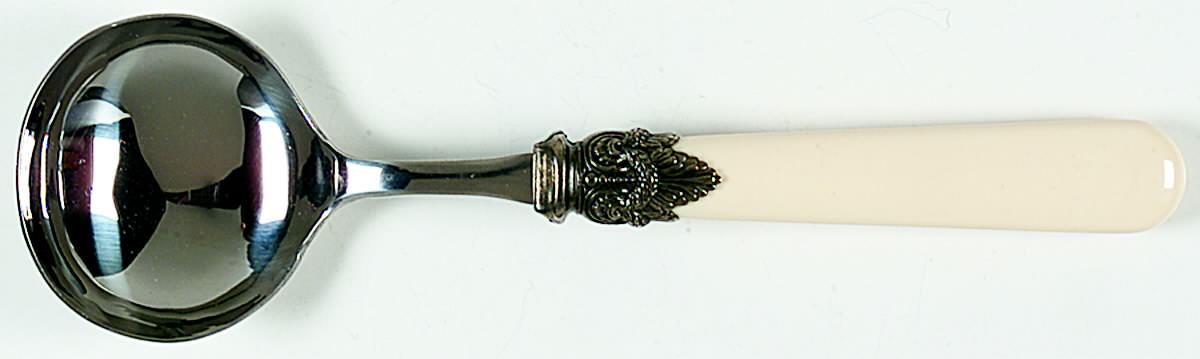 Napoleon-Ivory (Stainless) Solid Gravy Ladle by EME Flatware-1
