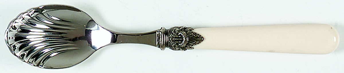 Napoleon-Ivory (Stainless) Sugar Shell Spoon by EME Flatware-1