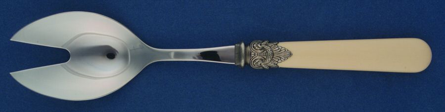 Napoleon-Ivory (Stainless) Salad Serving Fork with Stainless Prongs by EME Flatware-1