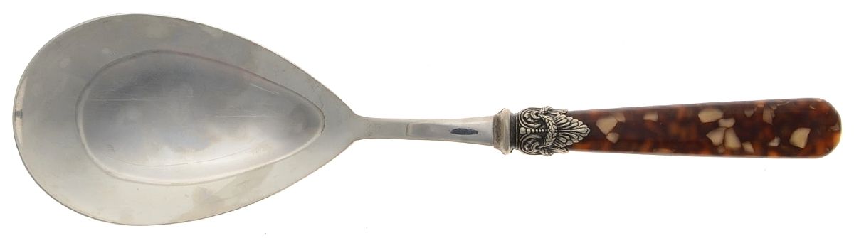 Napoleon-Tortoise (Stainless) Pasta Server with Stainless Bowl by EME Flatware-1