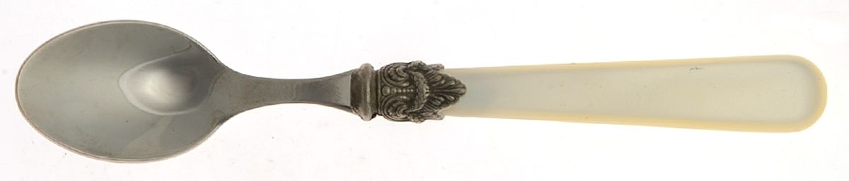 Napoleon-Pearl White (Stainless) Demitasse Spoon by EME Flatware-1
