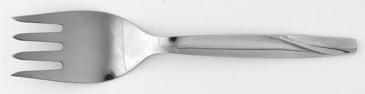 EKS33 (Stainless) Medium Solid Cold Meat Serving Fork by Ekco Silver-1
