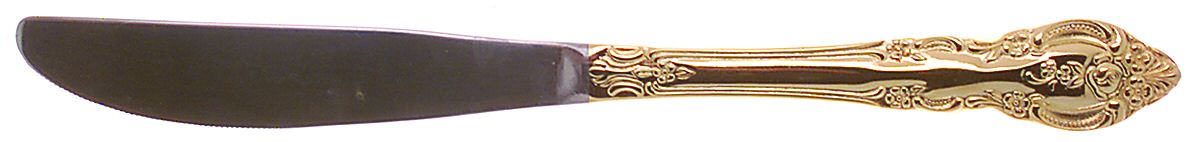 Baroque Gold (Gold Electroplate) Modern Solid Knife by Estia-1
