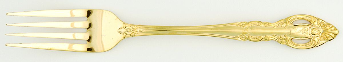 Baroque Gold (Gold Electroplate) Fork by Estia-1