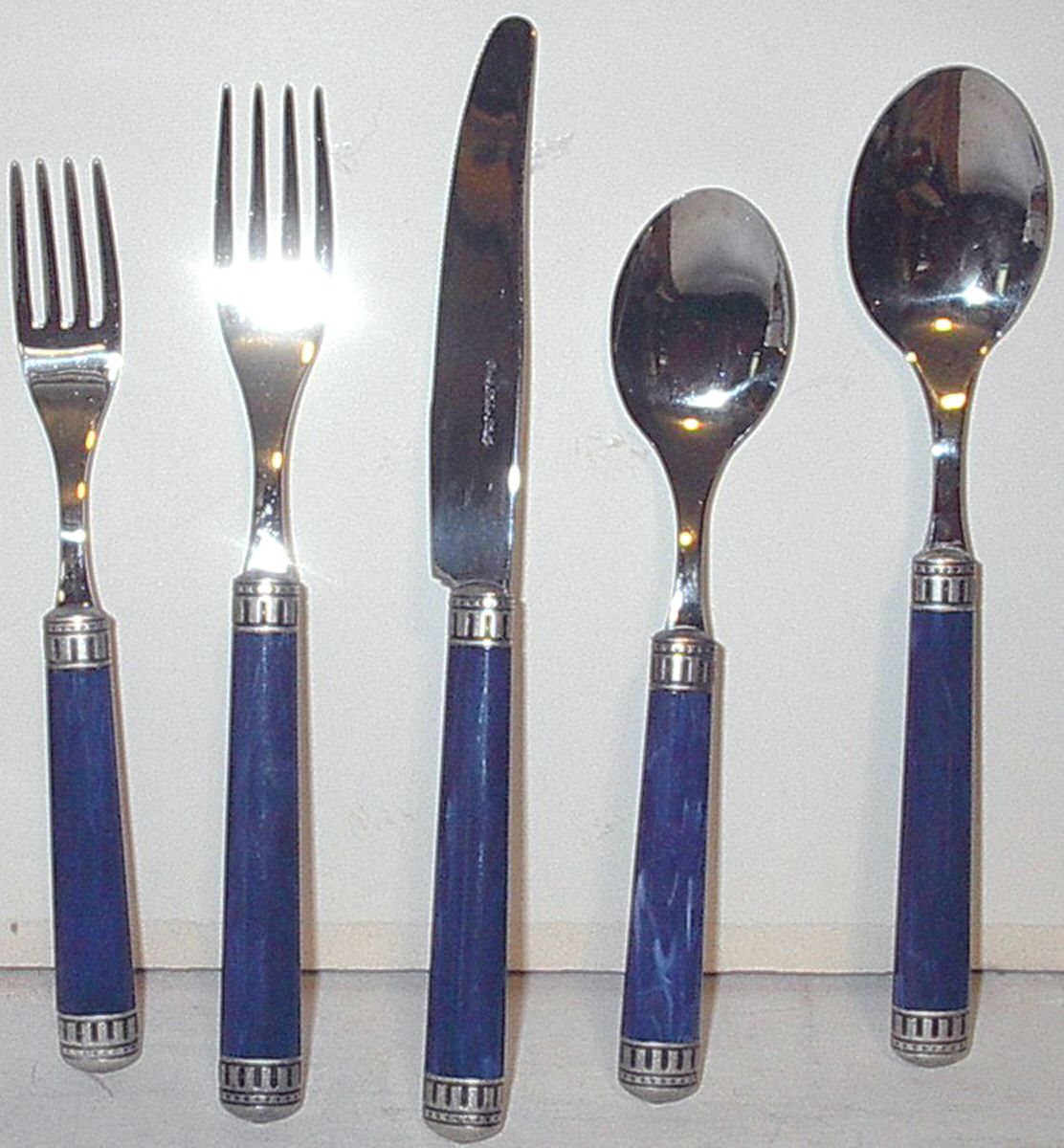 Italia-Cobalt Blue (Stainless) Fork by EME Flatware-1