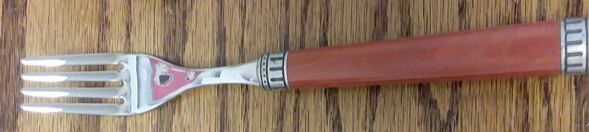 Italia-Red Sienna (Stainless) Fork by EME Flatware-1