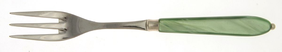 Vendome-Pearl Green (Stainless) Large Solid Cold Meat Serving Fork by EME Flatware-1