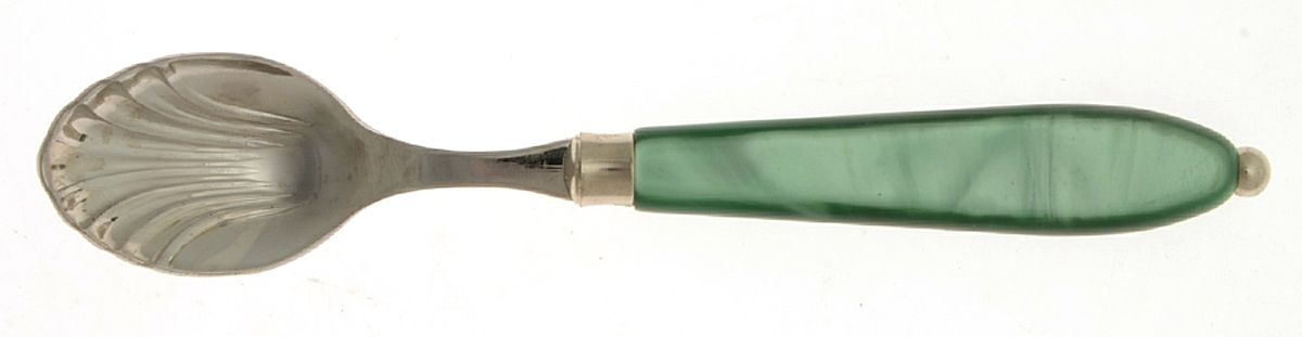 Vendome-Pearl Green (Stainless) Sugar Spoon by EME Flatware-1