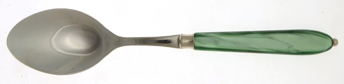 Vendome-Pearl Green (Stainless) Salad Servng Spoon with Stainless Bowl by EME Flatware-1