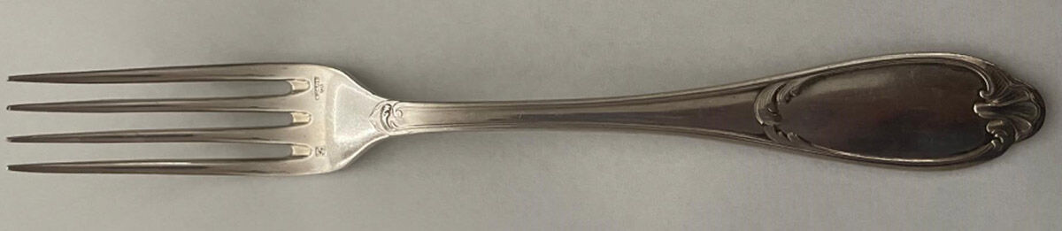 Mozart (Pompadour) Silverplate Fork by Ercuis-1